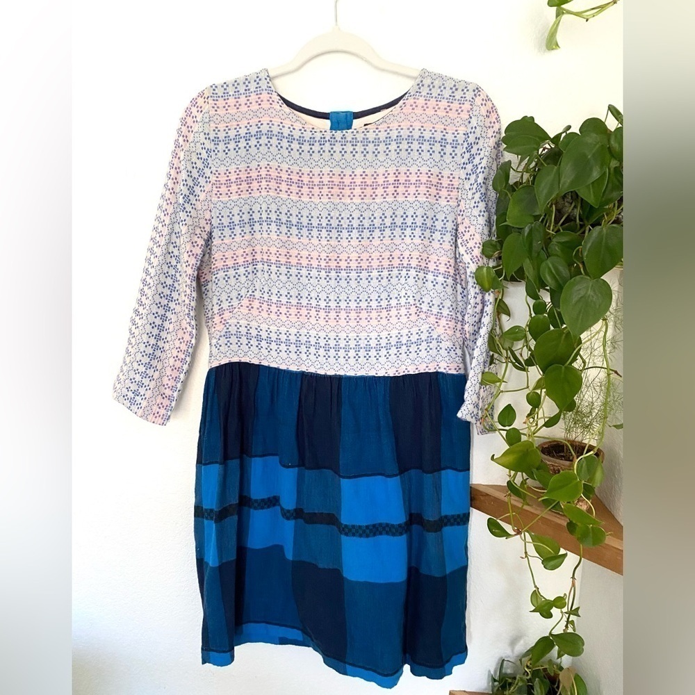 Ace & Jig Mixed Media Plaid Mini Dress